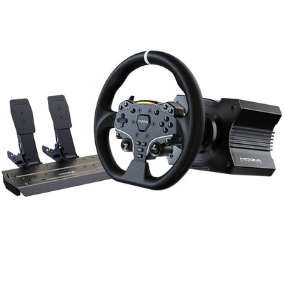 MOZA R5 Racing Set (R5 DD Radstand, ES Lenkrad, SR-P Lite Pedale, Tischhalterung)