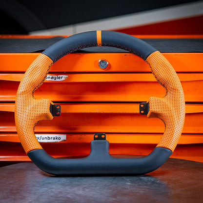 Asetek SimSports GT Rim - Closed D, Leather - orange